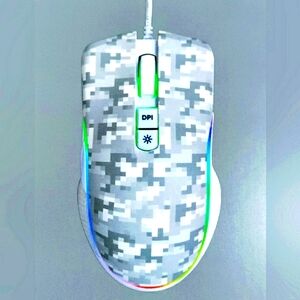 🐭NEW PC Gaming Mouse-- Grey/White Camo